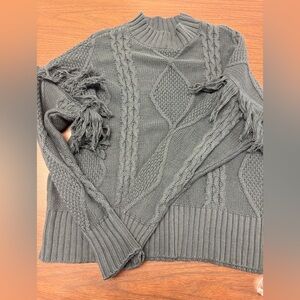 Wonderly Gray Cable Knit Women's Sweater